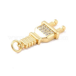 Кулоны из экологически чистой латуни с микропаве и кубическим цирконием&nbsp;KK-K268-16G