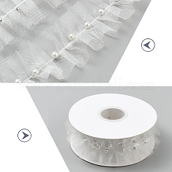 Полиэстер с пластиковыми бусинами-жемчужинами&nbsp;OCOR-WH20003-63B