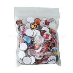 Стеклянные кабошоны с плоской задней стороной на тему Дня святого Валентина GGLA-N005-12mm-02