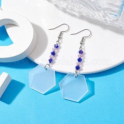 Пустые акриловые серьги с подвесками&nbsp;EJEW-JE05665-04