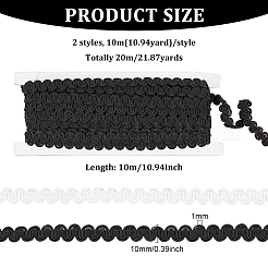2 карта 2 цвета 10м полиэстер волнистая лента&nbsp;OCOR-FG0001-93