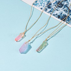 Кулон из натурального кристалла кварца&nbsp;NJEW-JN03940