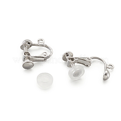 Латунный зажим на серьгах&nbsp;DIY-TA0002-20P