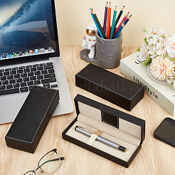 Прямоугольные коробки для хранения ручек из искусственной кожи&nbsp;LS-CON-WH0107-33B