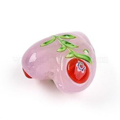 Бусины из стекла миллефиори ручной работы с неровностями&nbsp;LAMP-N024-42D