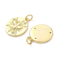 Латунные микропаве прозрачные подвески с фианитом&nbsp;KK-Z120-60B-G