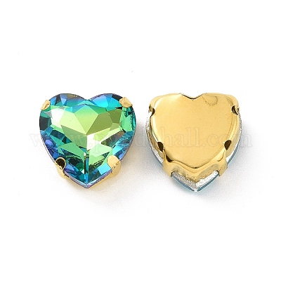 Сердце пришить стразами&nbsp;LS-X1-DIY-E062-04G-01-1