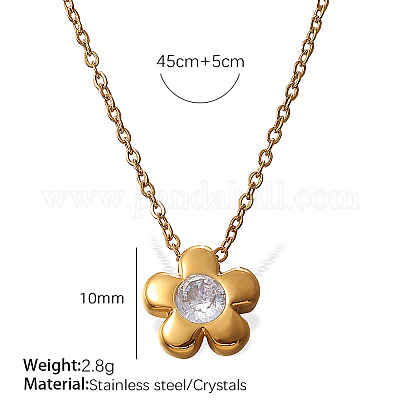 Женское ожерелье с подвеской в виде цветка с одним лепестком&nbsp;WG0ADB5-02-1