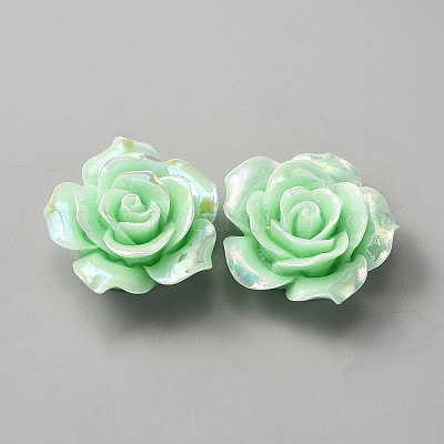 Непрозрачные кабошоны из смолы&nbsp;RESI-WH0013-18G-1