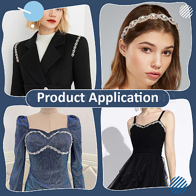 1 ярд железных цепочек со стразами&nbsp;DIY-BC0016-30-1