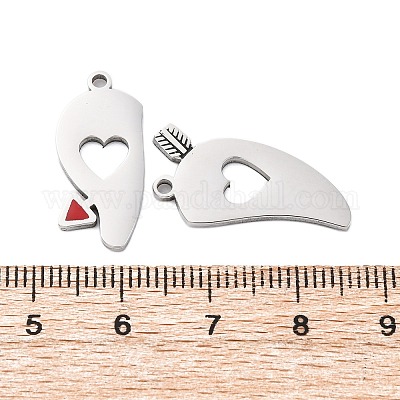 Подвески из нержавеющей стали 304 с эмалью&nbsp;LS-STAS-H235-04A-P-1