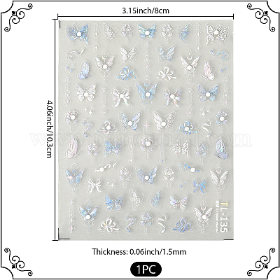 Наклейки для ногтей с рисунком банта для домашних животных&nbsp;MRMJ-WH20017-014-1