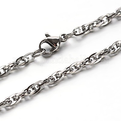 Ожерелья из цепочек-веревок из нержавеющей стали 304 NJEW-O058-16-1