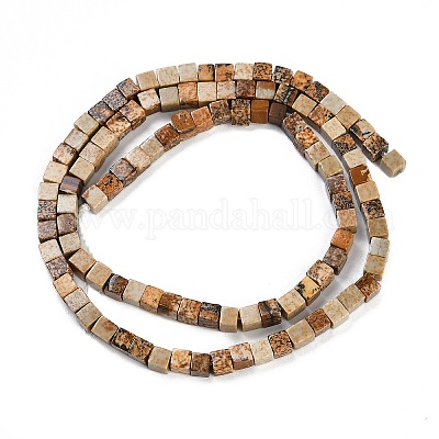 Естественного изображения яшмы бисер нитей G-B129-A06-01-1