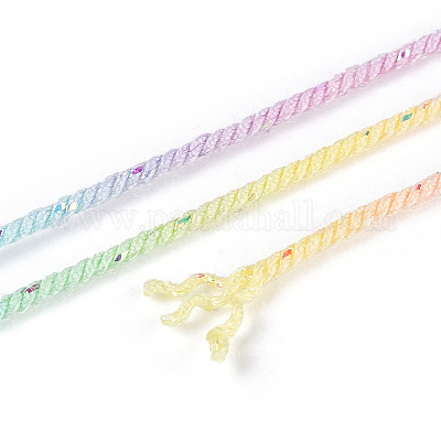 27 м сегментно окрашенные круглые полиэфирные витые шнуры&nbsp;OCOR-N009-02A-14-1