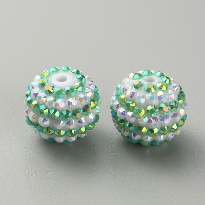 Полосатый узор из смоляных стразов RESI-WH0034-20E-1