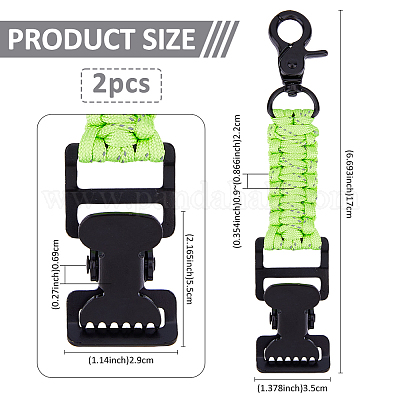 2 шт. зажим из полиэфирного волокна и железной оплетки&nbsp;AJEW-FH0005-39C-1