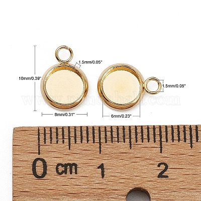 Оправы для подвесок из нержавеющей стали 304 в виде кабошонов&nbsp;LS-X-STAS-Z030-01E-G-1