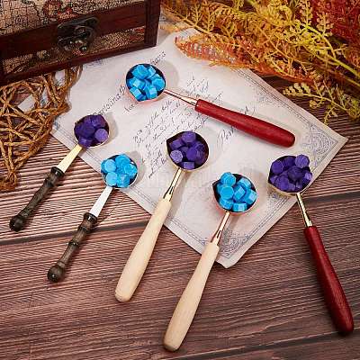 Медные ложки восковых палочек&nbsp;AJEW-I043-02G-1