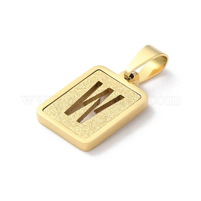 Подвески-алфавиты из нержавеющей стали 304 STAS-S152-01G-W-1