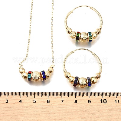 Комплект украшений из латуни в стиле «богемия» SJEW-F224-02G-1