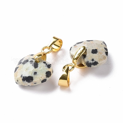 Природные яшмы далматин подвески G-C023-07H-1