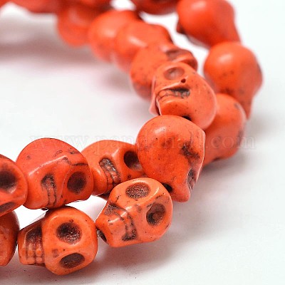 Окрашенные синтетические бирюзовые бусины&nbsp;G-M145-11-B-1