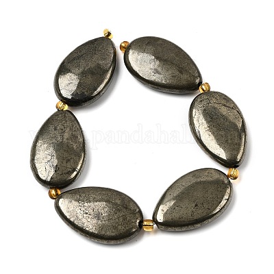 Природного пирита бисер нитей&nbsp;G-Z131-B01-02-1