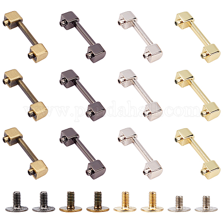 12 комплект пряжек для крепления сумки из цинкового сплава 4 цветов FIND-WR0004-10-1