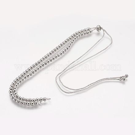 Латунь шарик цепь ожерелье материалы NJEW-F151-01P-1