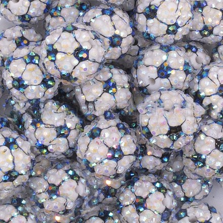 Бусины со стразами из смолы&nbsp;RESI-TAC0005-011E-1