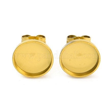 Ионное покрытие (ip) 304 нержавеющая сталь гвоздики фурнитура для сережек EJEW-K295-06B-G-1