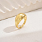 Adjusable Brass Rings for Women, Teardrop, Inner Diameter: 16mm~18mm