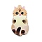 Acrylic Pendants, Cat Theme, Beige, 38x20x2.2mm, Hole: 1.8mm