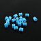 PE Fuse Beads, DIY Melty Beads, Tube, Deep Sky Blue, 5x5mm, Hole: 3mm, about 8000pcs/500g
