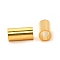 304 Stainless Steel Beads, Large Hole Beads, Column, Real 24K Gold Plated, 10x5mm, Hole: 4mm