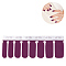 Solid Color Full Cover Best Nail Stickers, Self-adhesive, for Women Girls Manicure Nail Art Decoration, Purple, 10.9x3.9cm