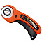 45mm Rotary Cutter with Handle Rolling Cutter and Safety Lock, for Fabric, Leather Crafting, Sewing Quilting, Orange Red, 16.5x6cm