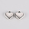 Tibetan Style Alloy Charms, Lead Free & Cadmium Free, Heart, Antique Silver, 9.5x8x2mm, Hole: 1.4mm