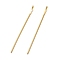 Brass Hair Stick Findings, U Shaped, Golden, 167x4x3mm, Hole: 1.4mm and 1.6mm
