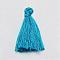 Handmade Polycotton(Polyester Cotton) Tassel Decorations, Pendant Decorations, Dodger Blue, 29~35mm