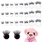 26Pcs 8 Styles Acrylic Doll Eyelashes, Flat Round, Black, 18~35mm
