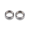 Tarnish Resistant 304 Stainless Steel Spacer Beads, Ring, Stainless Steel Color, 7x2.5mm, Hole: 5mm