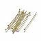 Brass Ball Head Pins, Cadmium Free & Nickel Free & Lead Free, Real 18K Gold Plated, 30x0.6mm, 23 Gauge, Head: 1.5mm, about 120pcs/10g