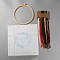 DIY Embroidery Kits, Including Printed Cotton Fabric, Embroidery Thread & Needles, Plastic Embroidery Hoop, Bees, 300x304x0.5mm, Thread: 14 colors