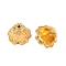 Tibetan Style Alloy Bead Caps, Cadmium Free & Nickel Free & Lead Free, Golden, 15x11mm, Hole: 2mm, Inner Diameter: 10mm, about 460pcs/1000g