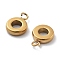 Ion Plating(IP) 304 Stainless Steel Pendant Bails, Flat Round, Golden, 12.5x9x3mm, Hole: 2mm, Inner Diameter: 4mm