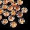 Handmade Lampwork Beads, Rondelle, Sandy Brown, 12.5x7.5mm, Hole: 3.5mm