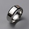 304 Stainless Steel Wide Band Finger Rings for Women Men, Plain Band Rings, Stainless Steel Color, 8mm, Inner Diameter: US Size 9 1/4(19.1mm)