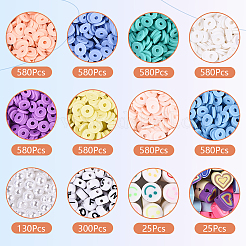 Наборы для изготовления браслетов из полимерной глины и акриловых бусин своими руками&nbsp;DIY-YW0011-41